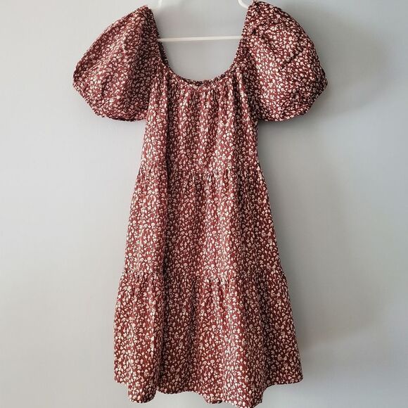 LACAUSA Playa Mini Dress Cocoa Magic Mushroom Size S - Picture 7 of 7